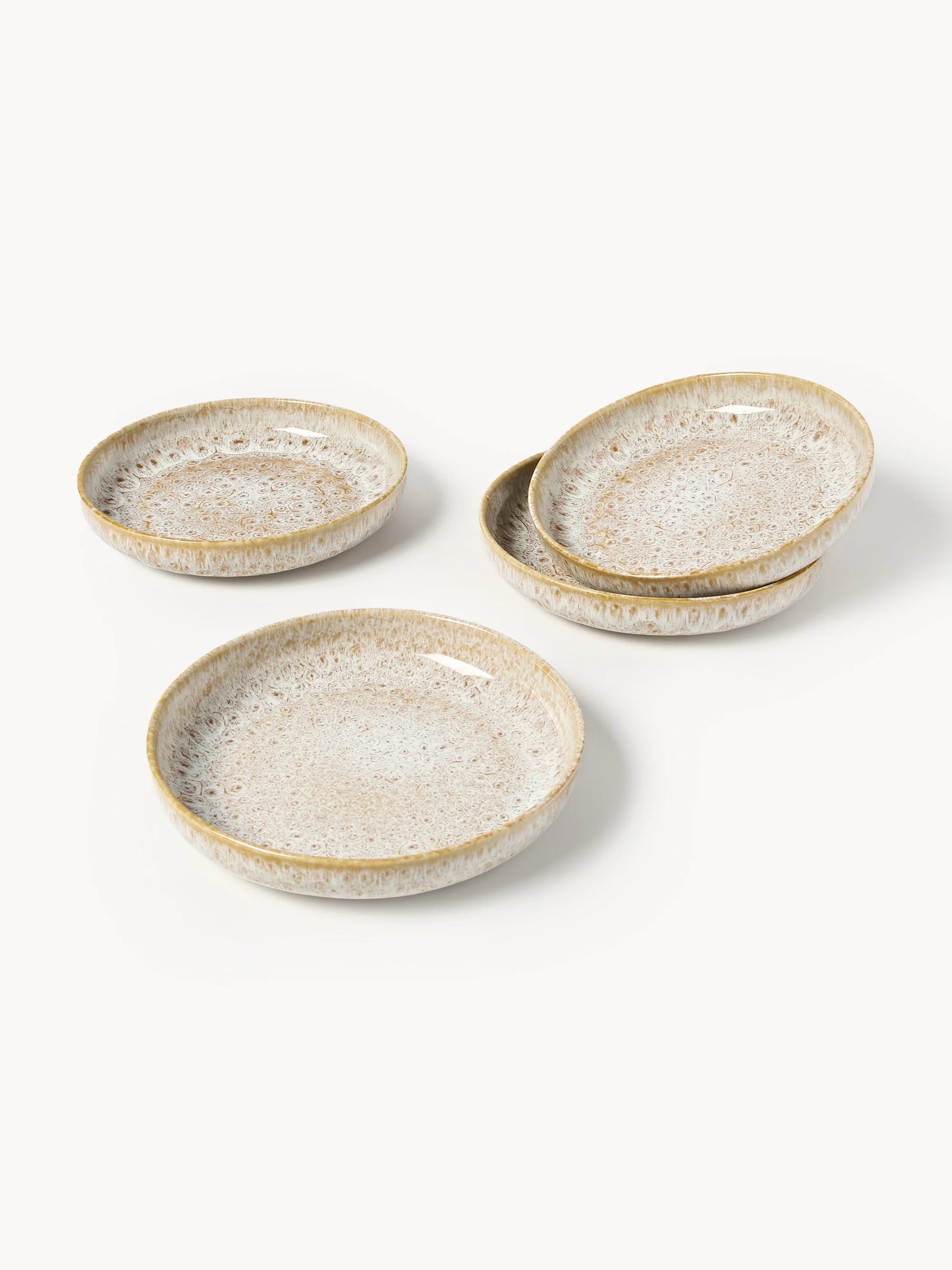 Komplet ręcznie wykonanych naczyń z kamionki Ethel, dla 4 osób (12 elem.)