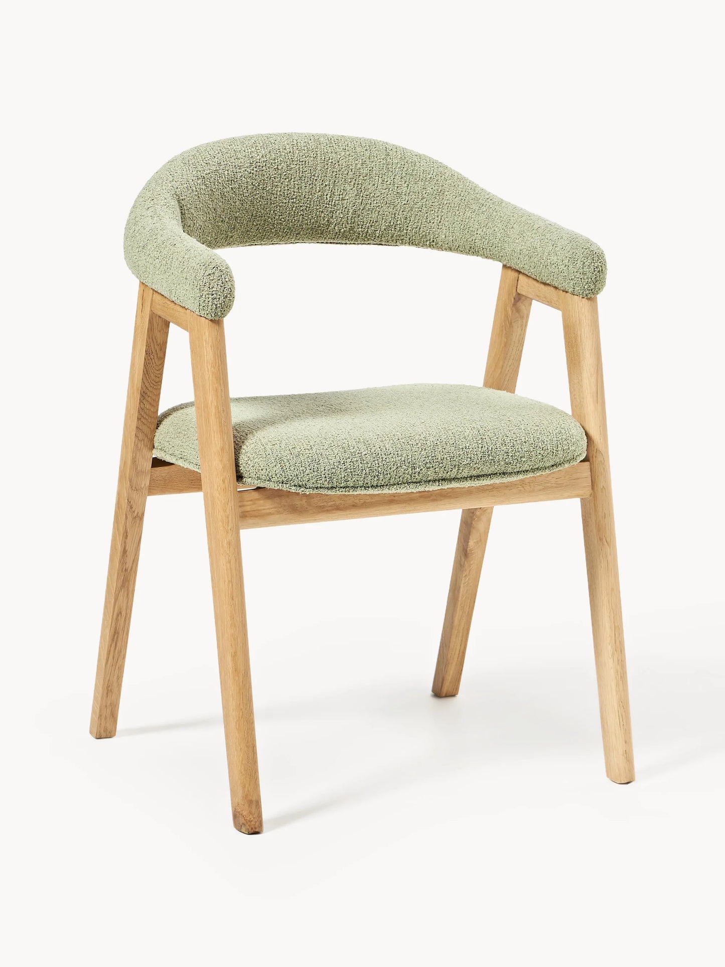 Krzesło z podłokietnikami tapicerowane Bouclé Nik