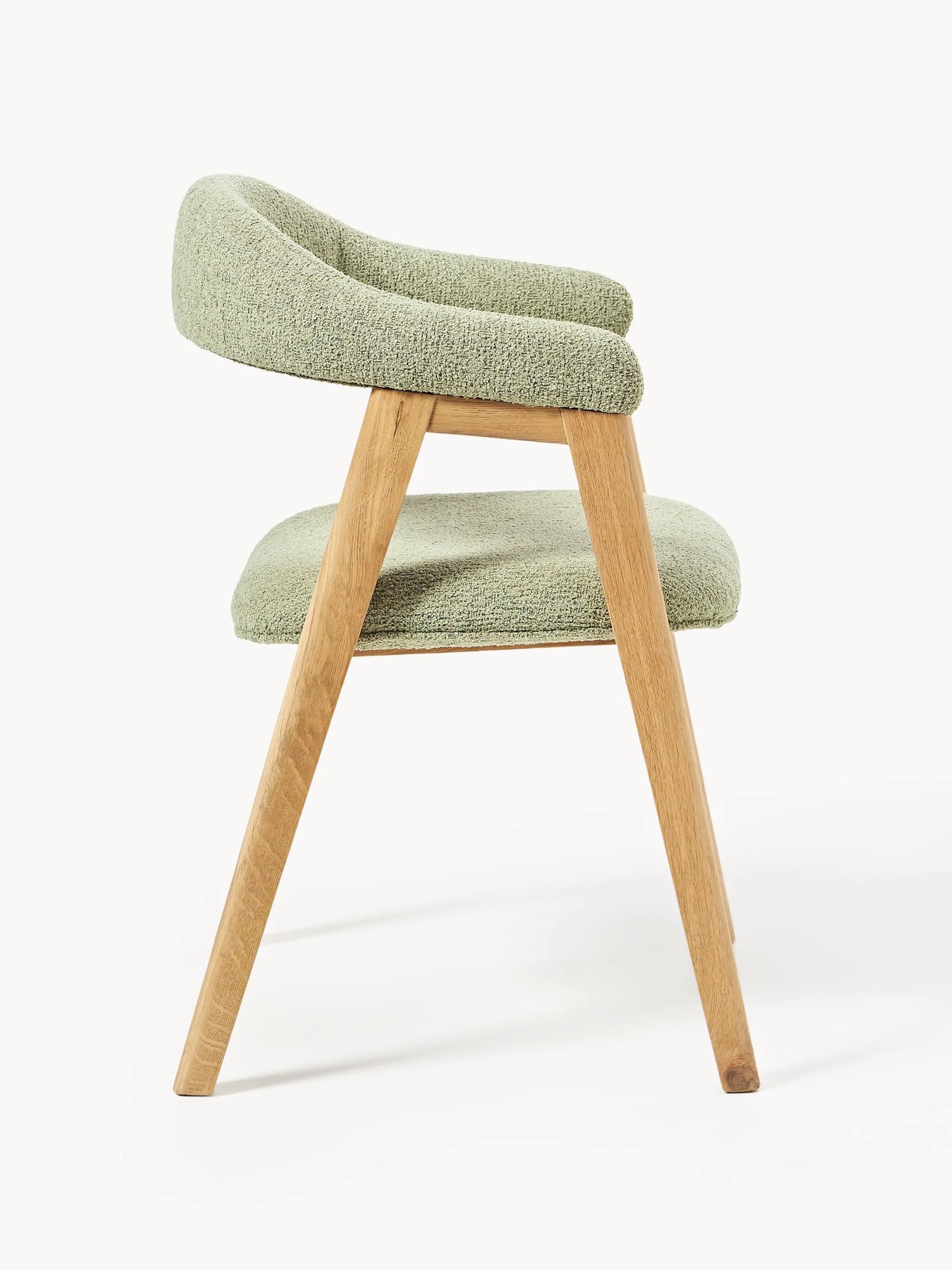 Krzesło z podłokietnikami tapicerowane Bouclé Nik