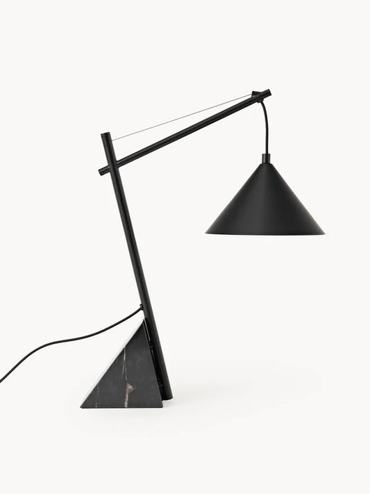 Lampa stołowa z marmurową podstawą Reyna