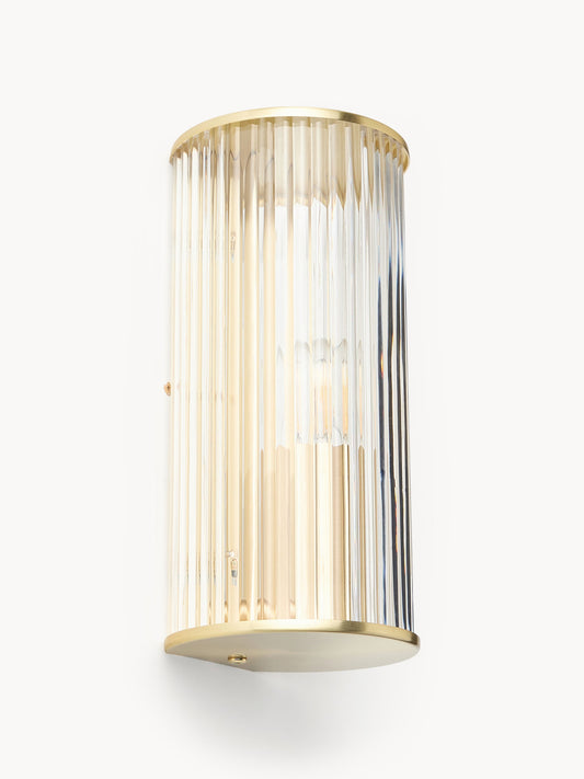 Kinkiet ze szkła ryflowanego Emmi
