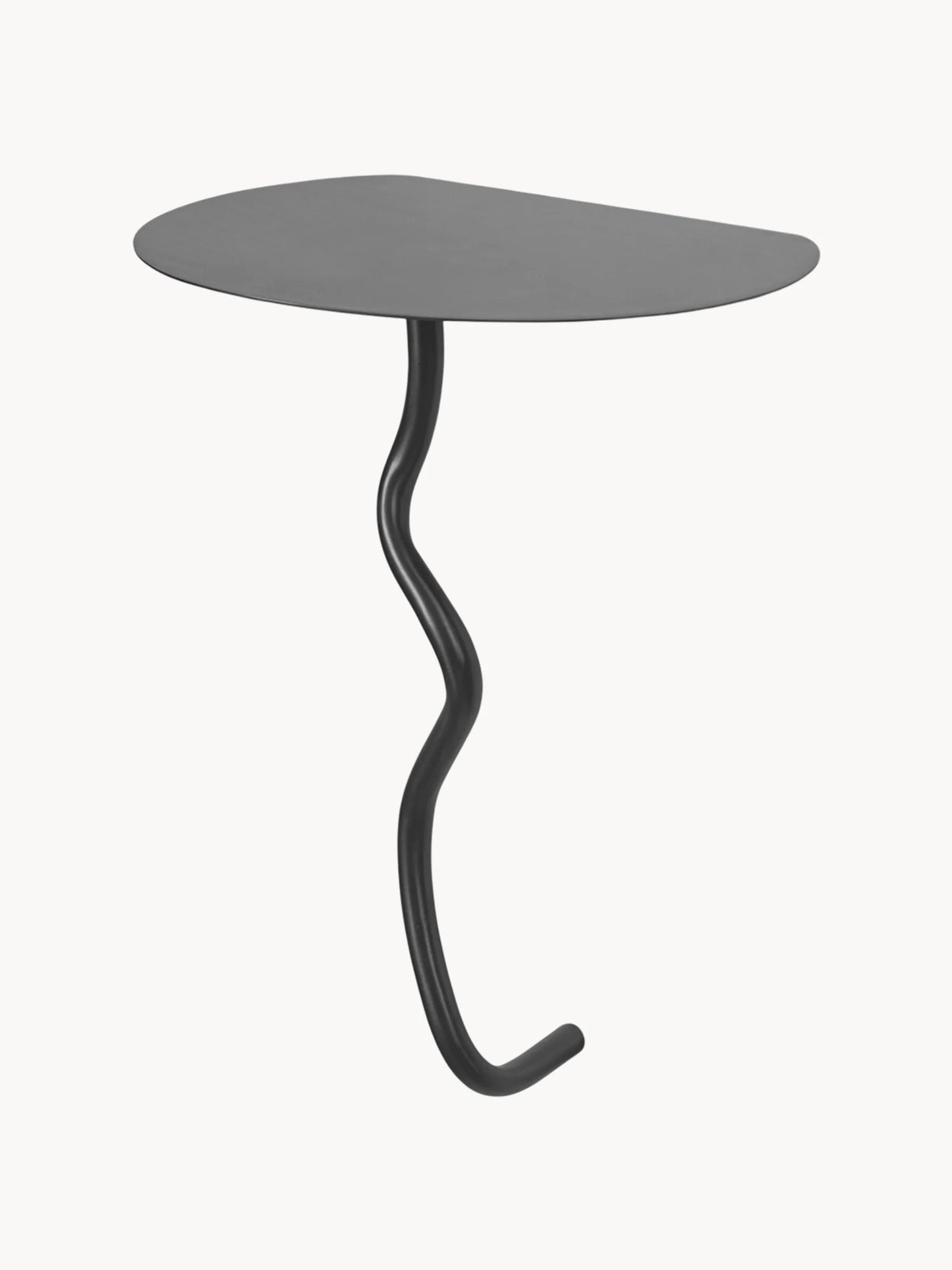 Ścienny stolik pomocniczy z mosiądzu Curvature