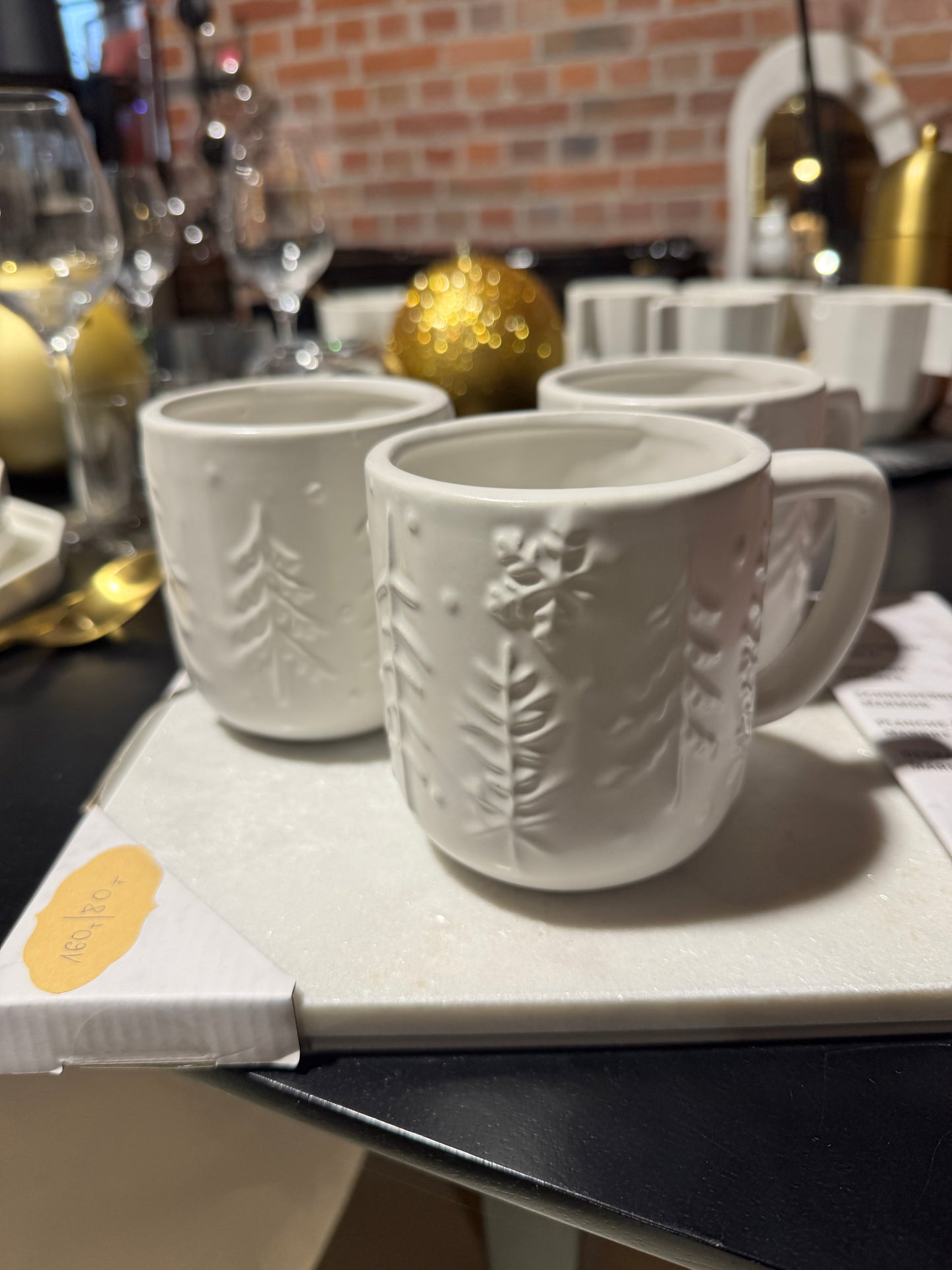 Kubek Zimowy Choinka Biały