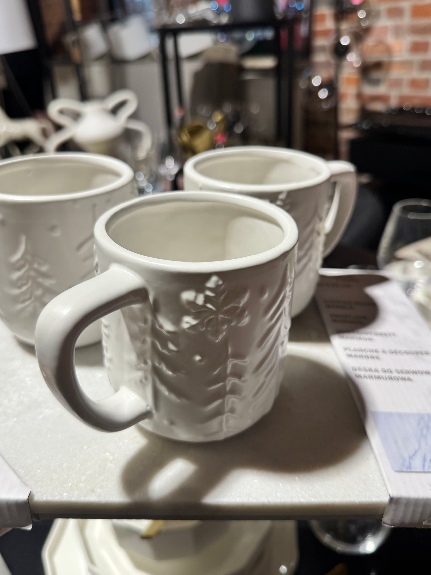 Kubek Zimowy Choinka Biały