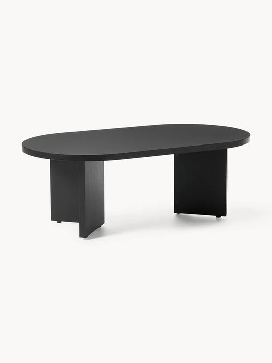 Owalny stolik kawowy z drewna Toni